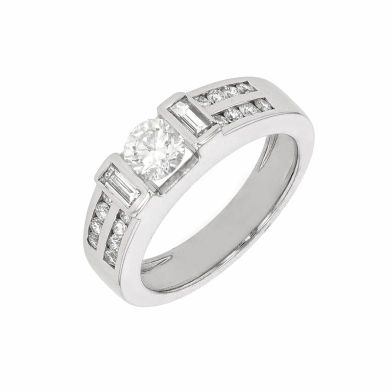 Solitaire diamants 1.24 carat or blanc 8.56g Comme neuf -  reconditionné disponible sur Gemme Les Bijoux